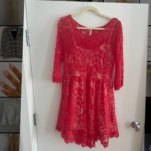 Free People Long sleeve Lace dress